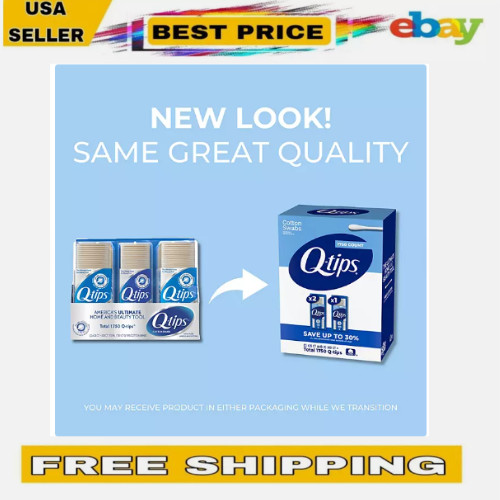 Q-tips Cotton Swabs 1750ct 3 Pack