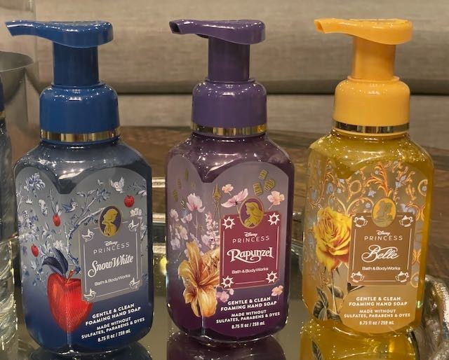3 Bath & Body Works Disney Princess Foaming Hand Soap, Snow White Rapunzel Belle
