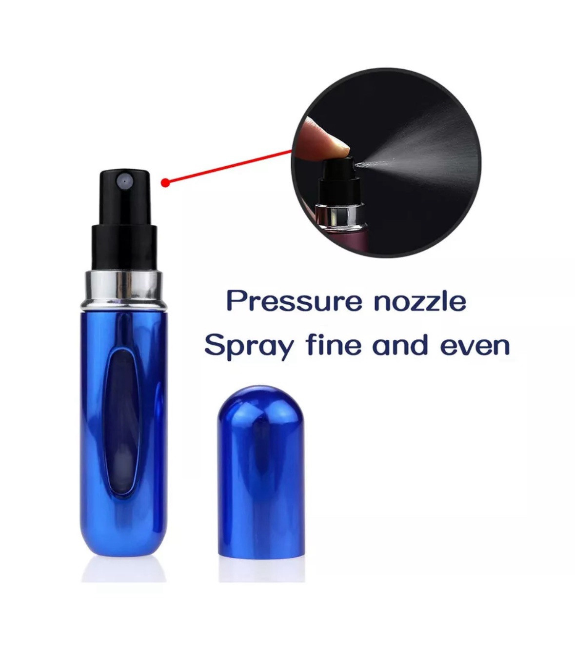 5 Pcs Refillable Travel Portable Perfume Atomizer Bottle Spray Pump Case