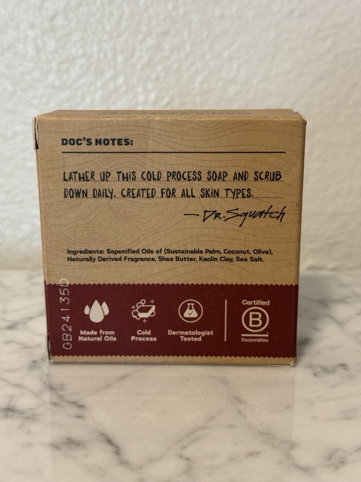 Dr. Squatch Men’s Natural Soap – Bay Rum 5 oz / 141 g – Coconut Oil Zero Grit