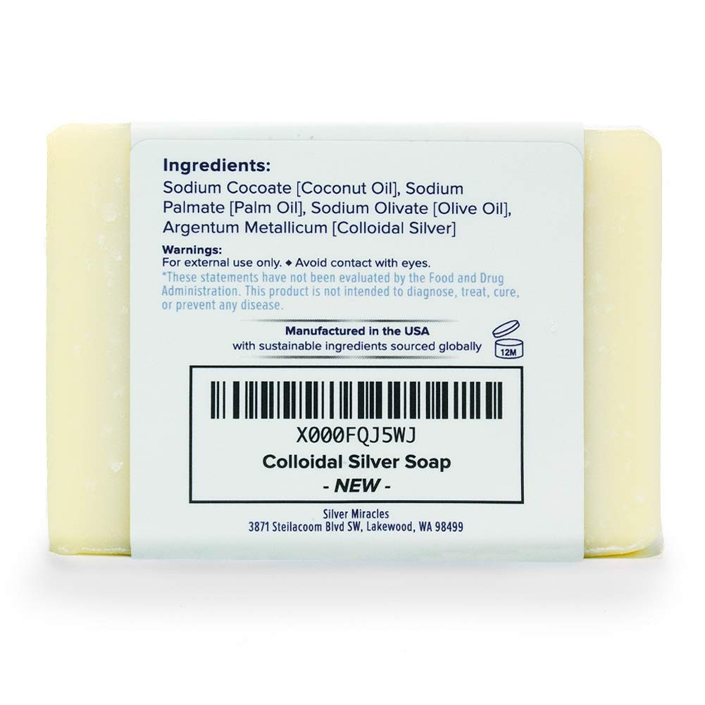 Silver Miracles – Colloidal Soap – 3 pack 4.5 Ounce (Pack of 3)