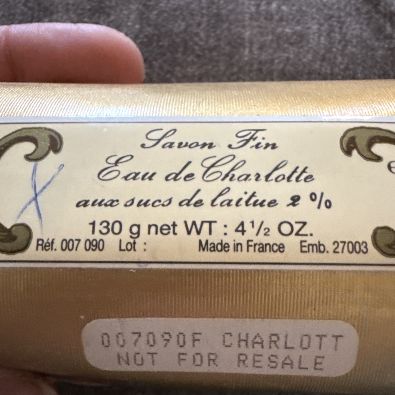 ANNICK GOUTAL Eau De Charlotte BAR SOAP – 4 1/2 oz 130g NEW SEALED – FULL SIZE