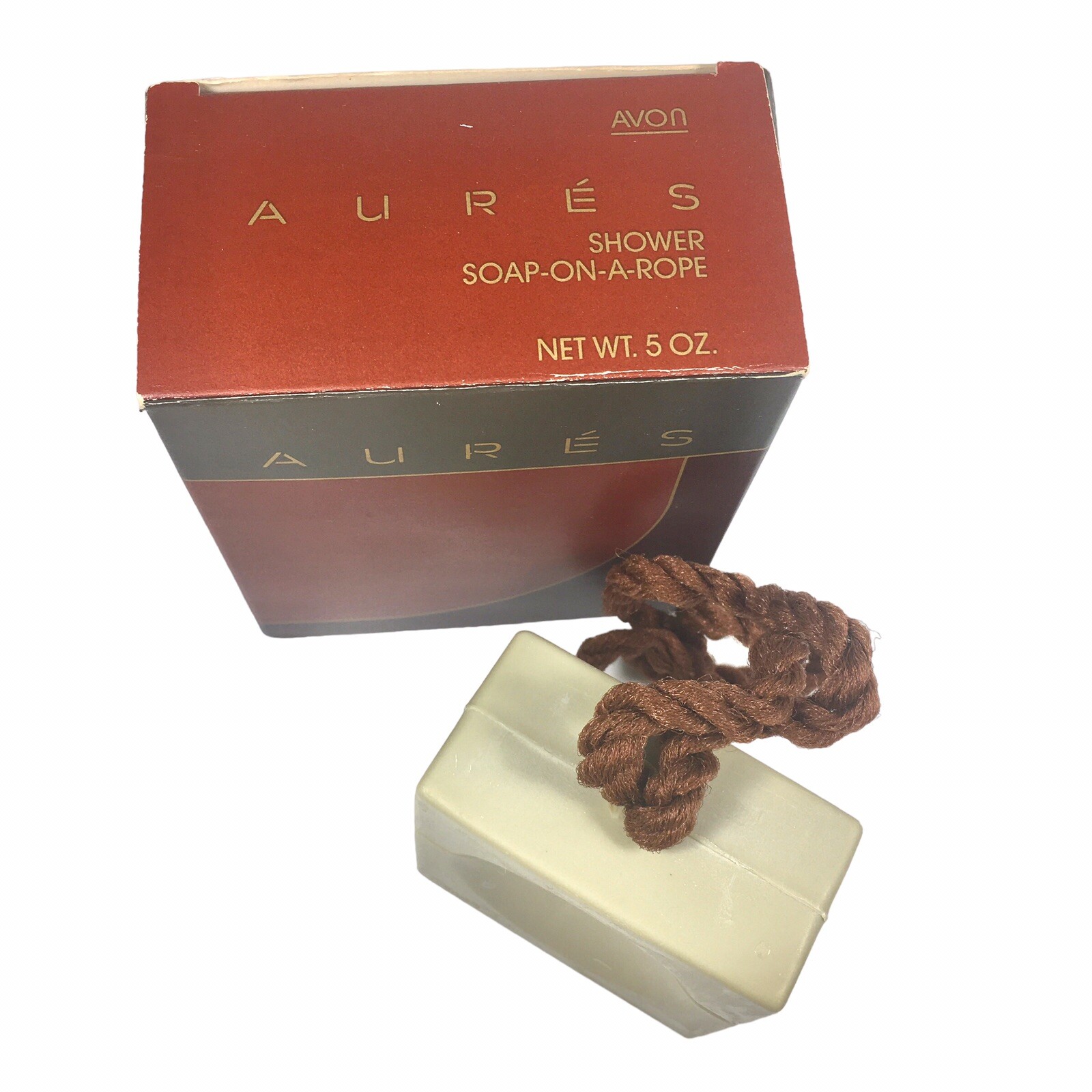 Vintage Avon Aurés Men’s Shower Soap on a Rope 5 oz New in Original Box