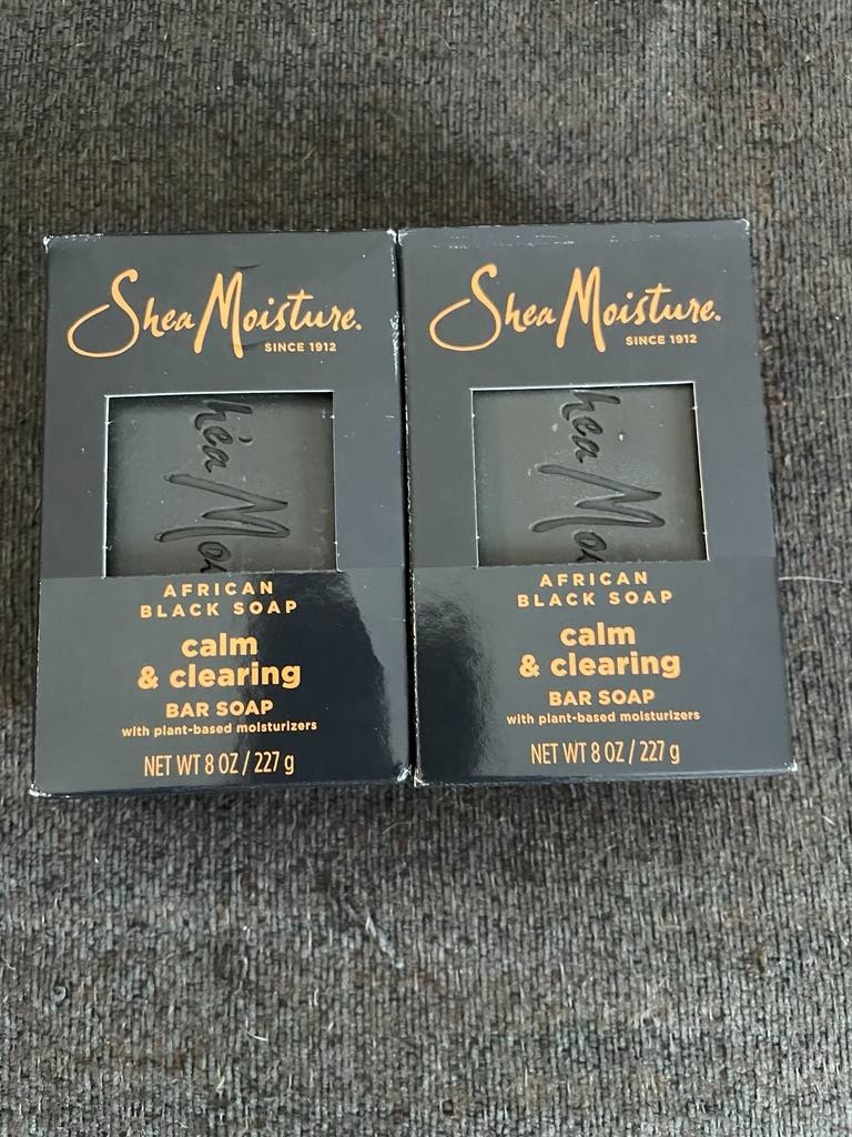 Shea Moisture African Back Soap Calm & Clearing Pack of 2 bars