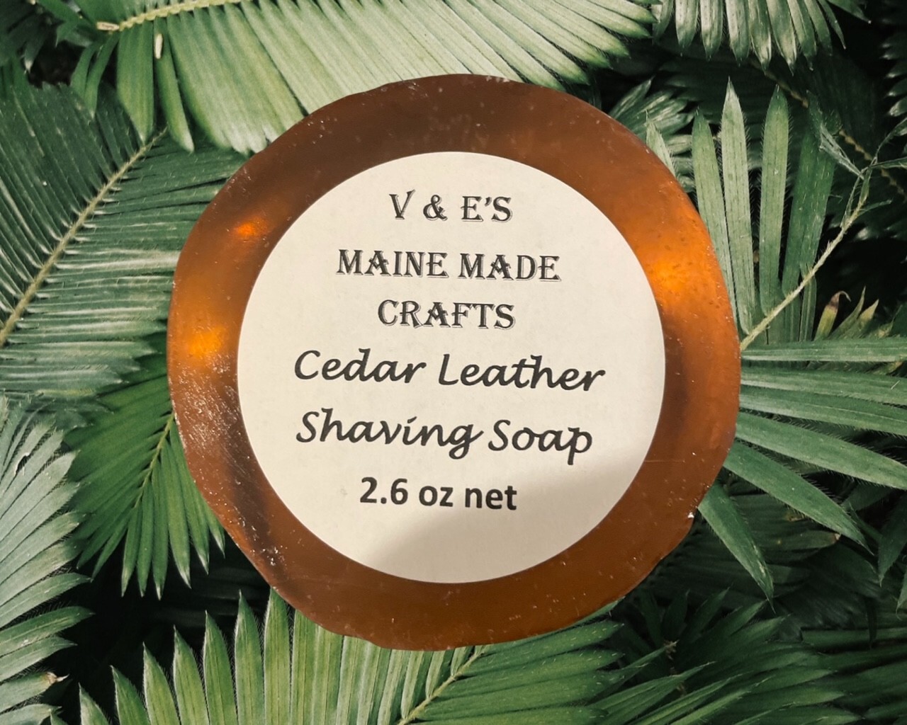 Glycerin shaving soap – Cedar Leather