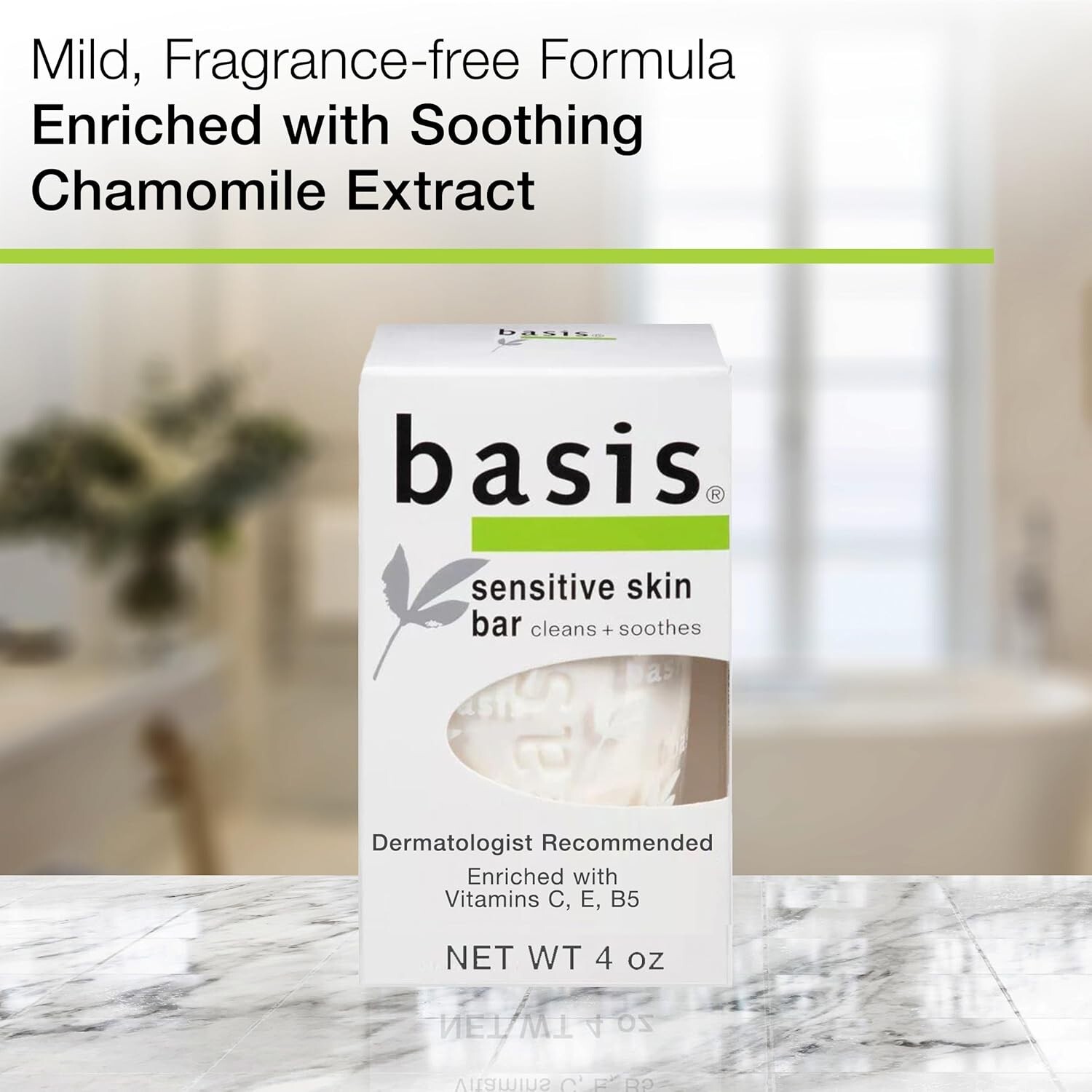 Basis Sensitive Skin Bar Soap – Cleans and Soothes with Chamomile ⭐️⭐️⭐️⭐️⭐️