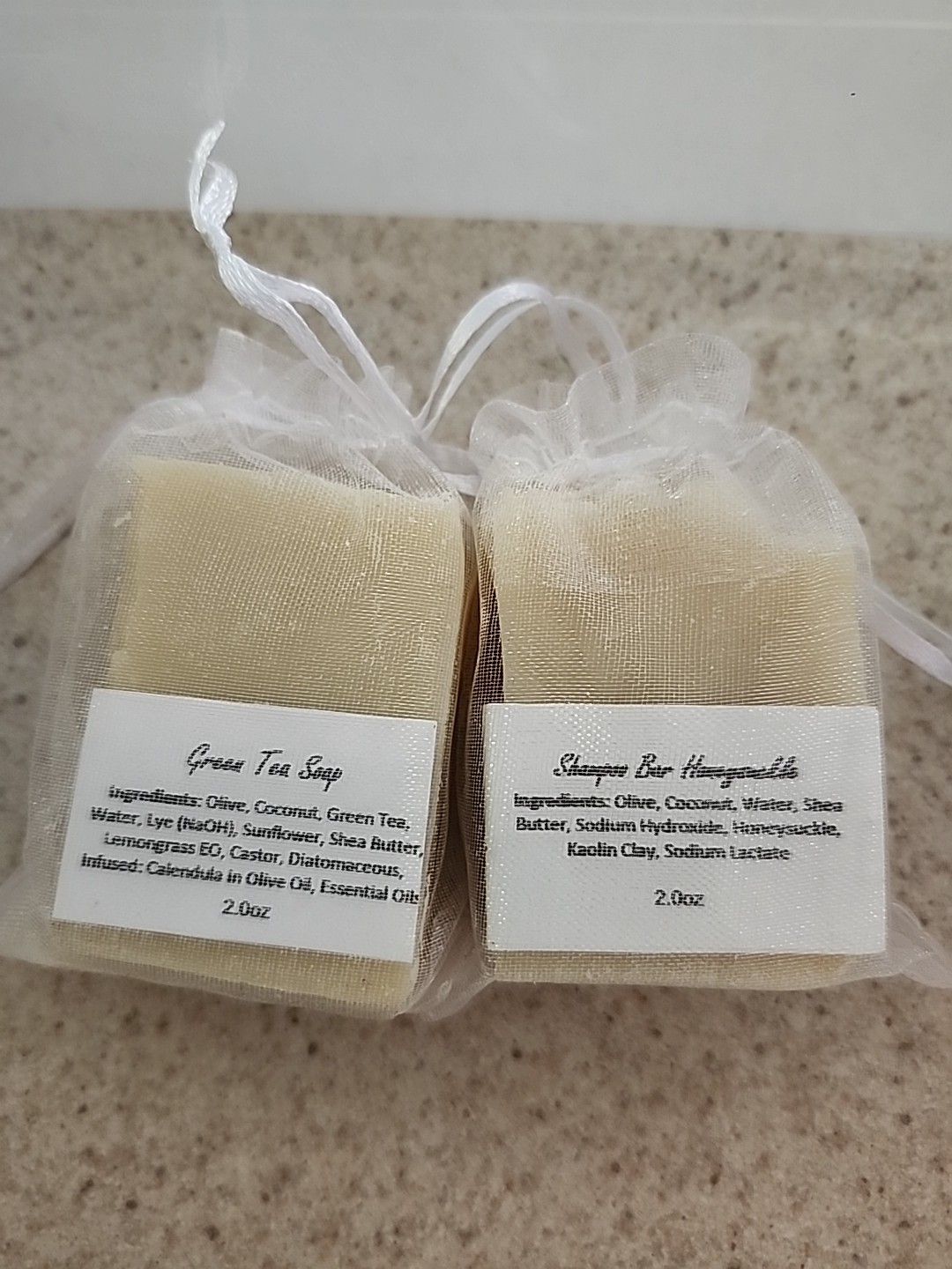 Honeysuckle Handcrafted Shampoo Bar Natural 2 Bars