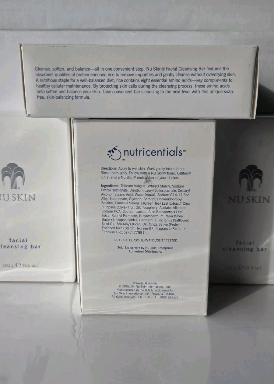 5 x Nu Skin Nutricentials Soap-Free Facial Cleansing Bar 3.5 oz for Normal Skin
