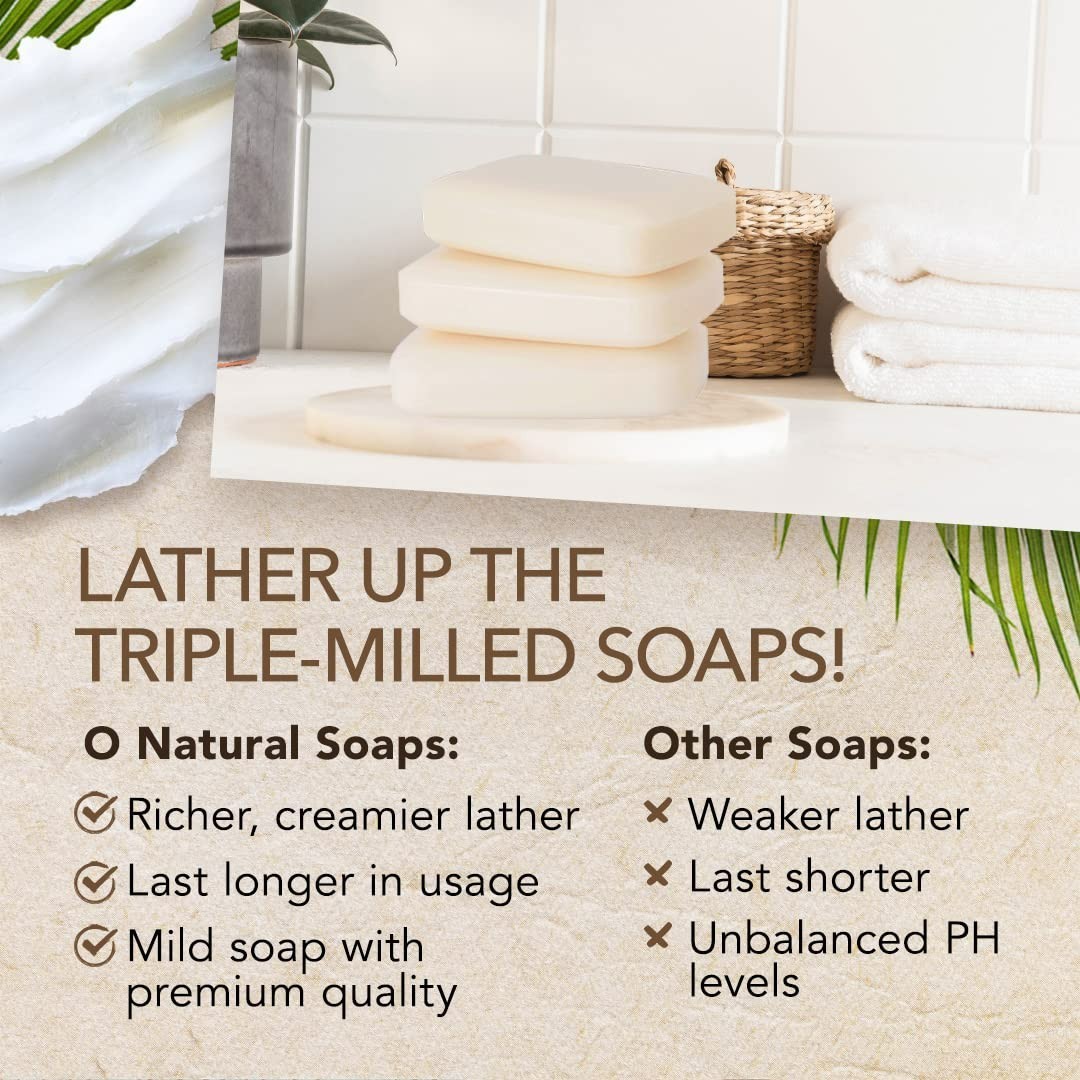 3-Pack Organic Soap Bar 4oz each-100% Cold Process Body Wash Scented Handma…