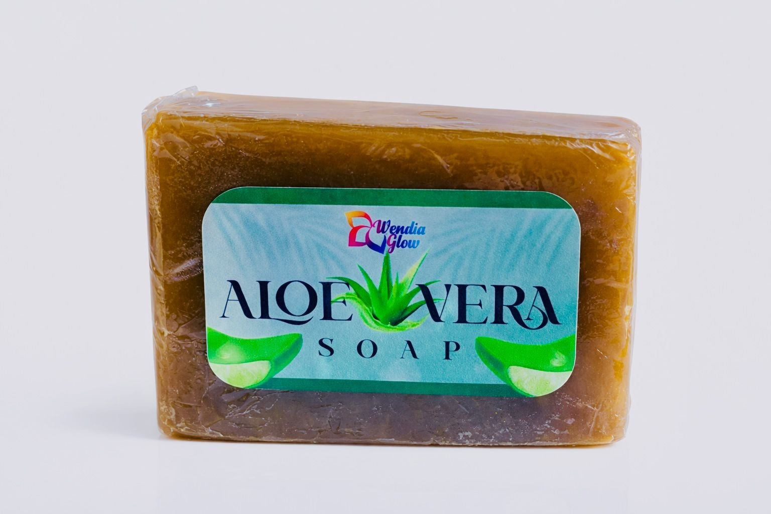 Wendia Glow Aloe Vera Scented Brown Rectangular Body Bar Soap for Unisex