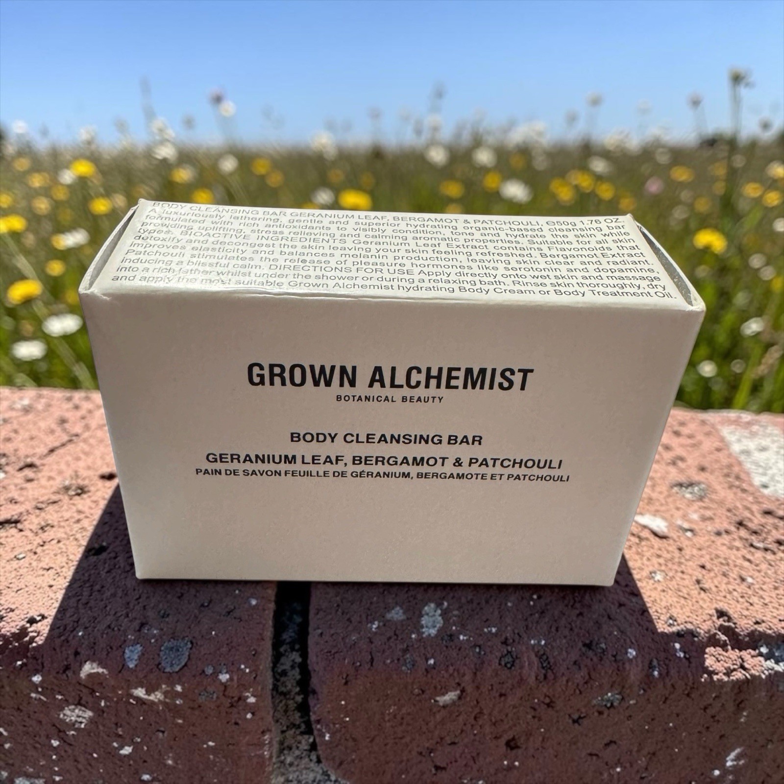 Grown Alchemist Body Cleansing Bar Geranium Leaf Bergamot Patchouli 1.76 oz