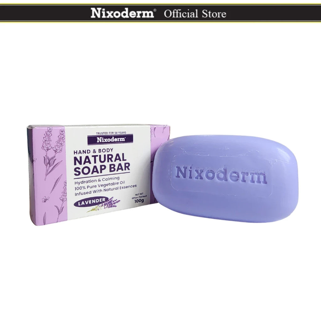 Nixoderm Natural Soap Bar 100g Lavender Sandalwood Olive All Skin Type Vitamin E