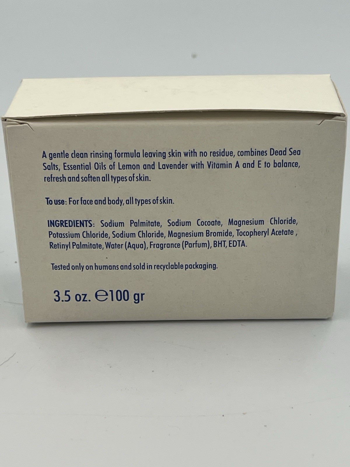 (2) LE SEL Salt Soap w/ Essential Oils, Vitamin E & A 3 oz Bars Made In Jordan