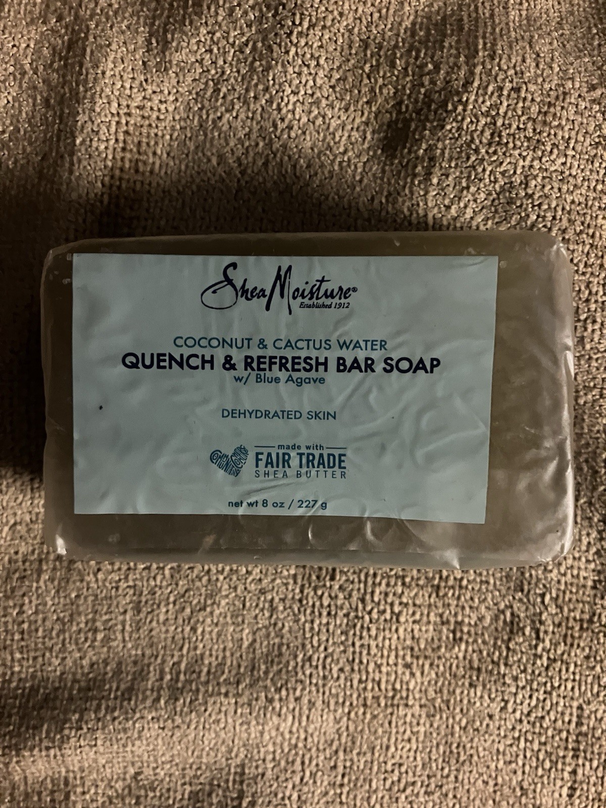 SHEA MOISTURE*COCONUT & CACTUS WATER BAR SOAP WITH BLUE AGAVE*8 OUNCE *CLEANSING