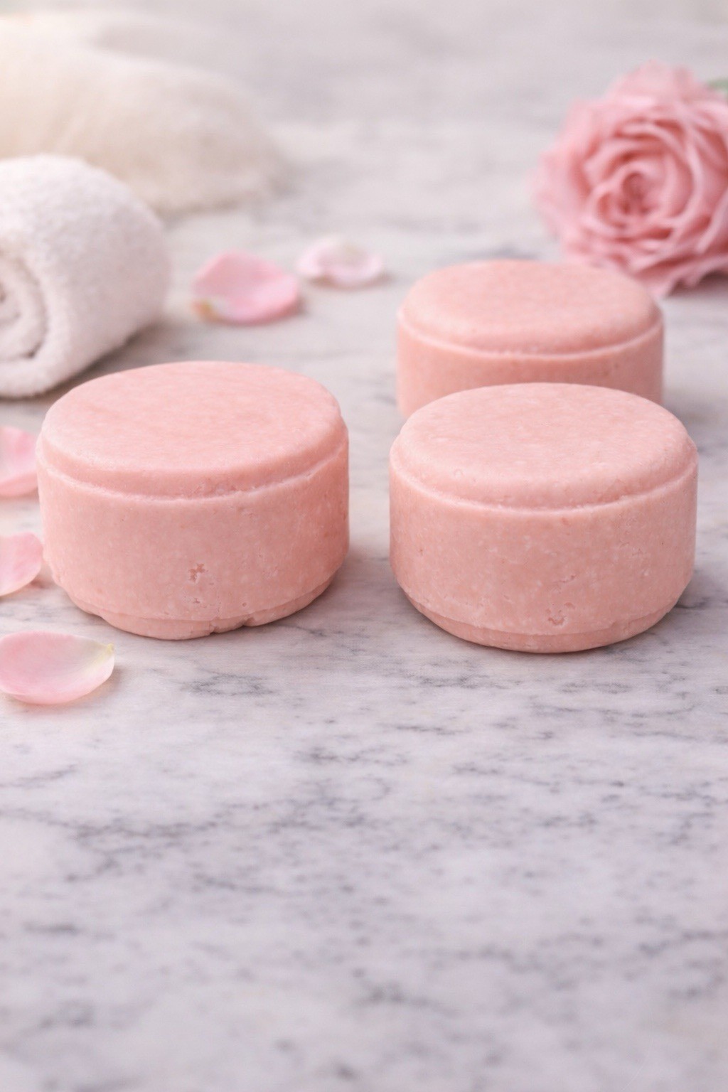 Pink Coconut Rose non toxic shampoo Bar Soap for hair Women Men Teens