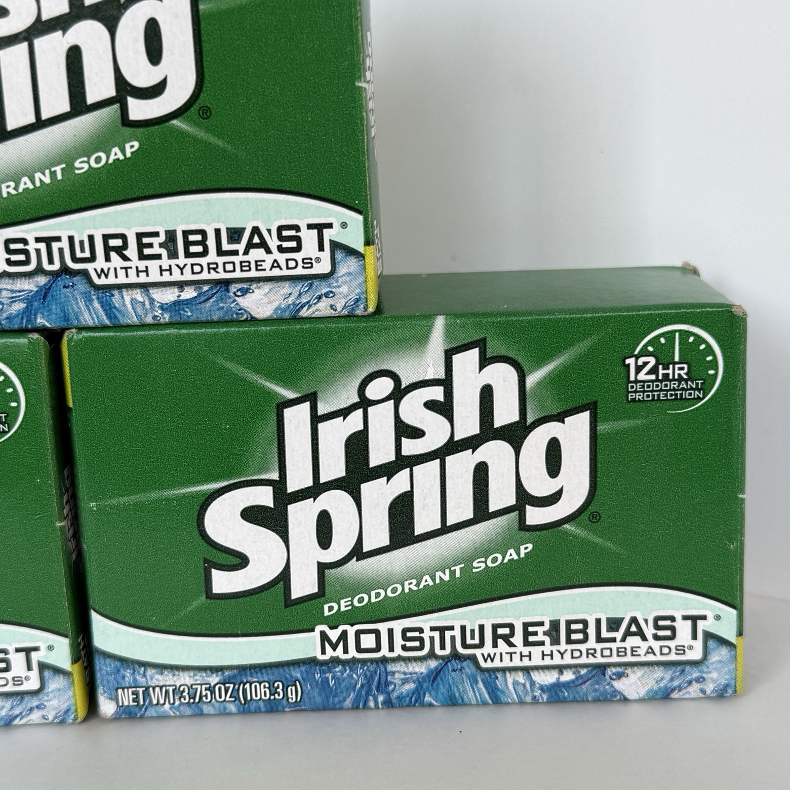 Irish Spring Moisture Blast With Hydrobeads Bar Soap 3 Count 3.75 Oz Each Discon