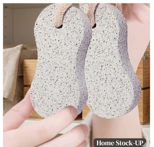 Pumice Stone Pack of 2 Natural Volcanic Stones for Gentle Exfoliation, Callus