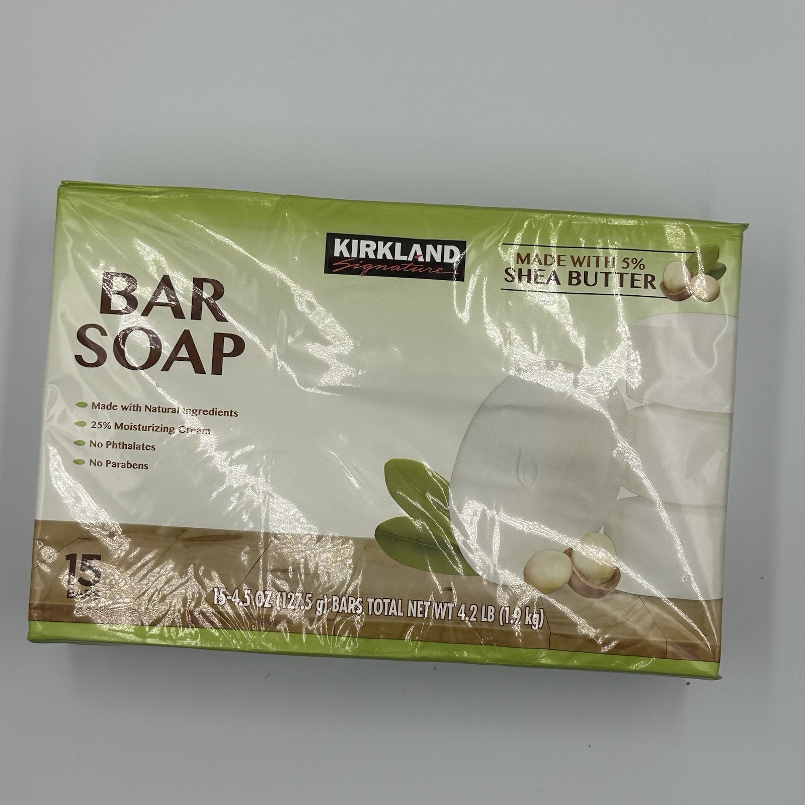 Kirkland Signature Hand Face Body Bar Soap with Shea Butter, 15 Bars Bathroom