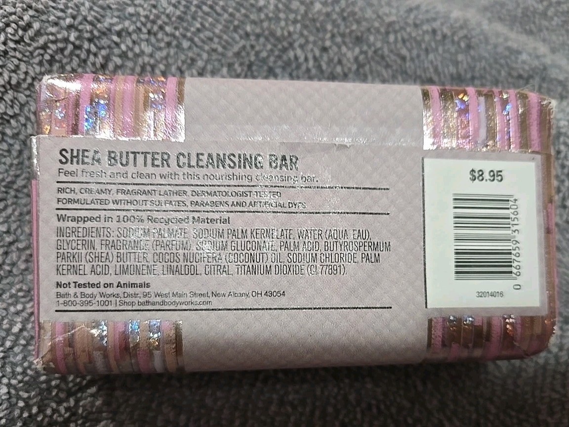 Bath & Body Works – Champagne Toast Shea Butter Cleansing- 5oz – Bar Soap New