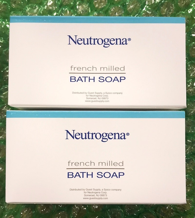 2-Pk Neutrogena French Milled Fine Moisturizing Clean Textured Bath Soap NEW