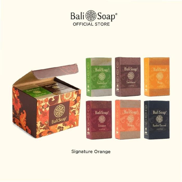 Bali Soap Gift Set 6 x 100g Natural Handmade Bar Soaps – 100% Original
