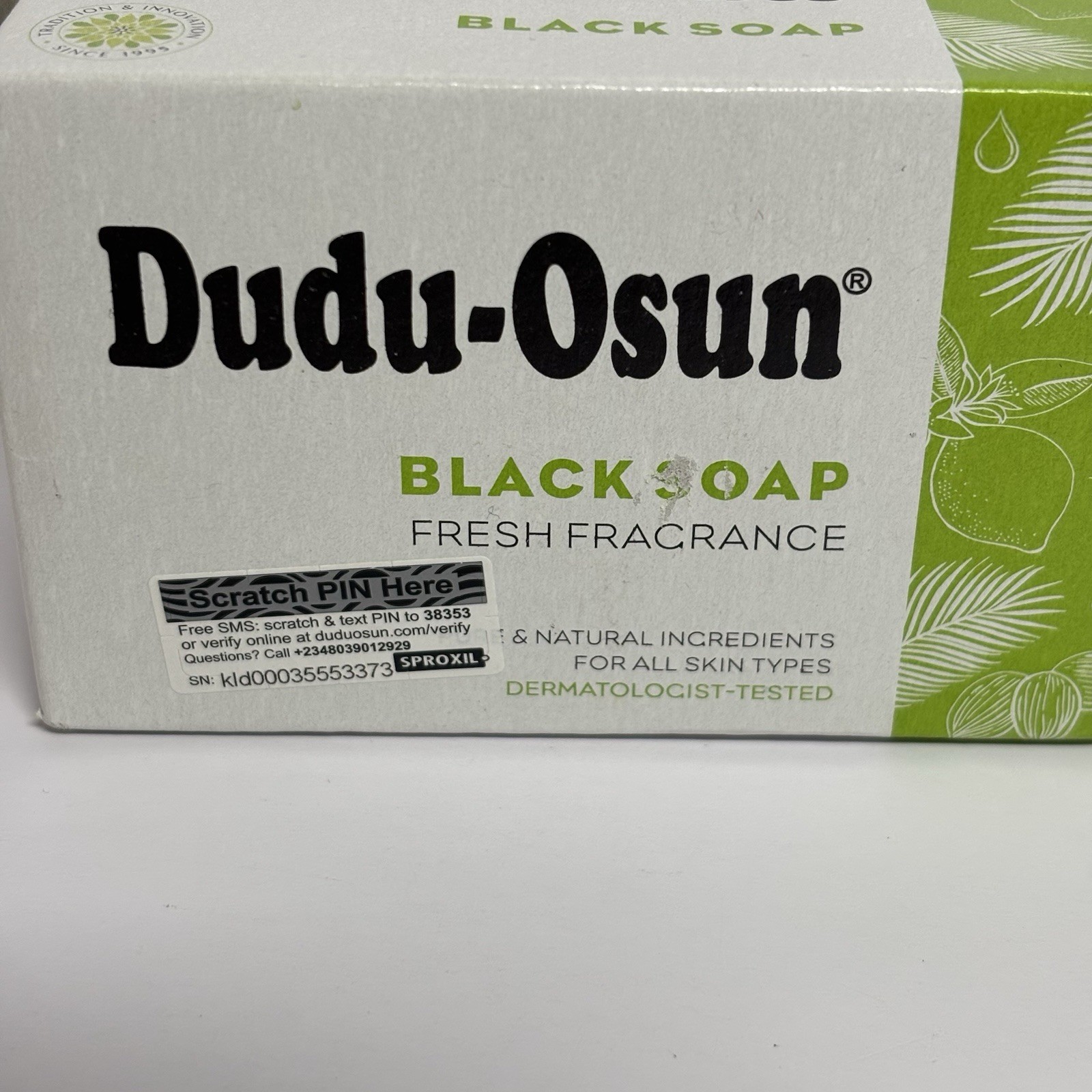 Dudu-Osun African Black Soap Fresh Fragrance 150g Natural Bar Sealed New