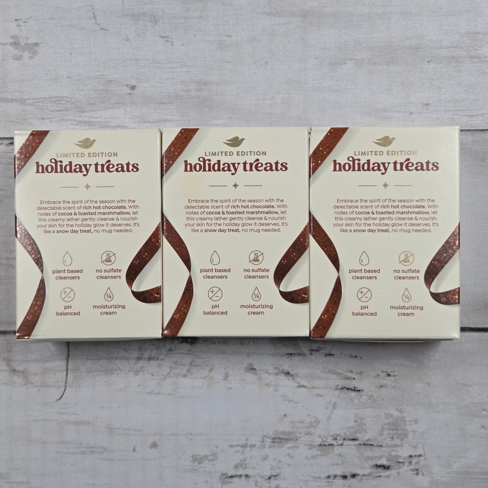 Dove Beauty Bar 5oz Hot Cocoa Swirl 3-Pack Limited Edition