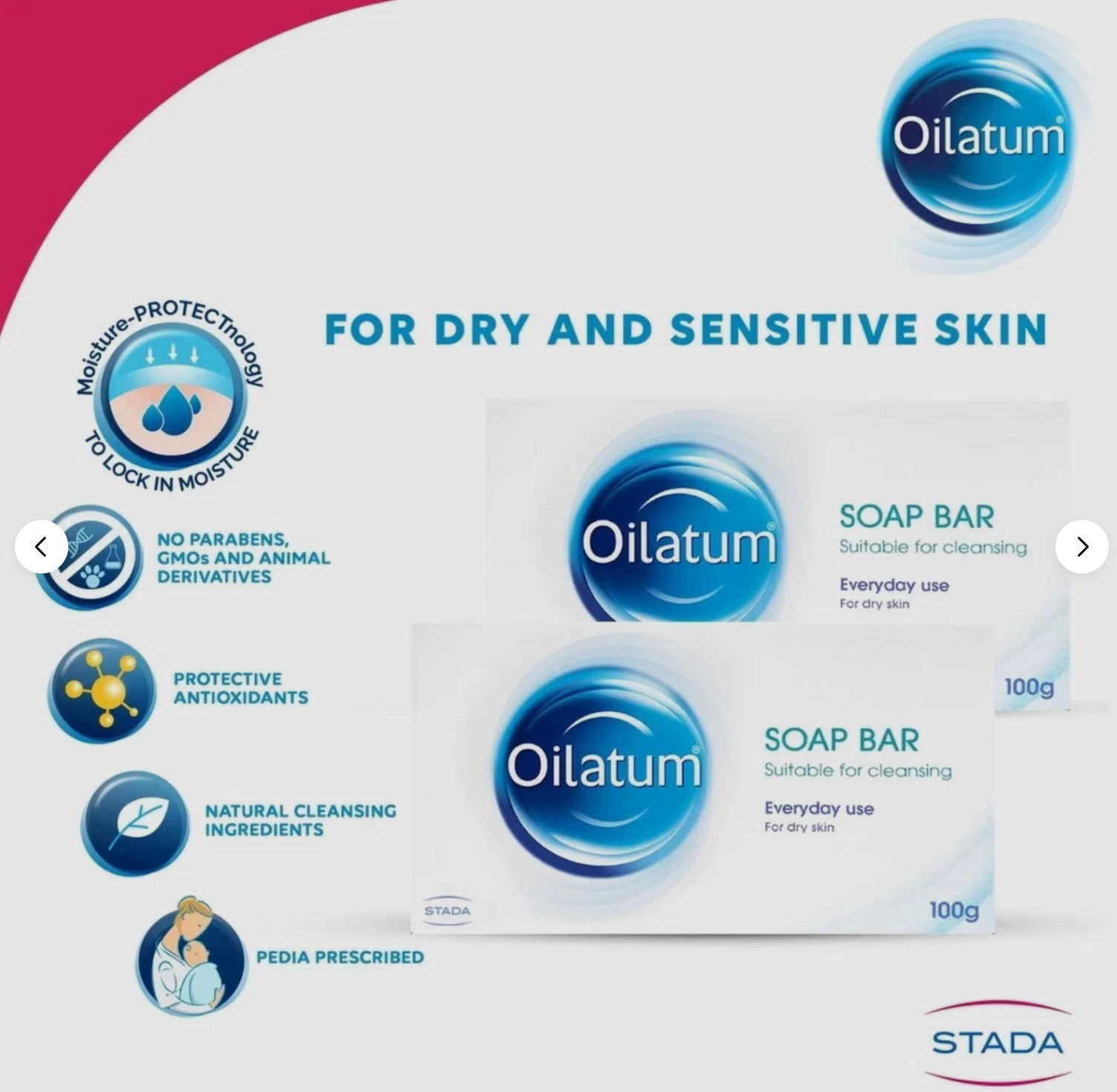 12x Oilatum Soap Bar 100g for Dry Skin Everyday Use Gentle Cleansing Fast Ship