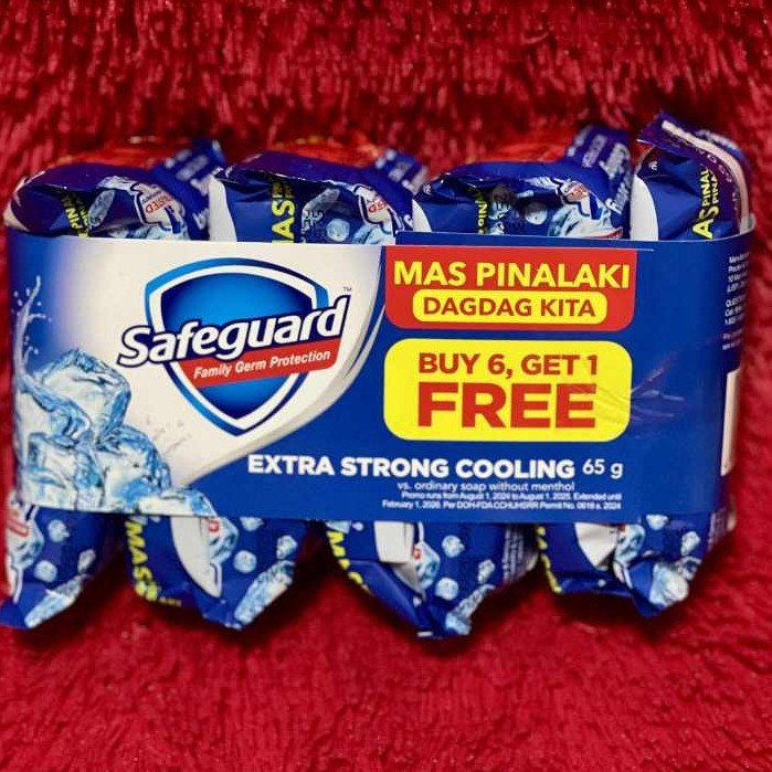 New Safeguard Extra cooling Soap travel size buy 6 get 1 Free (65g x 7)