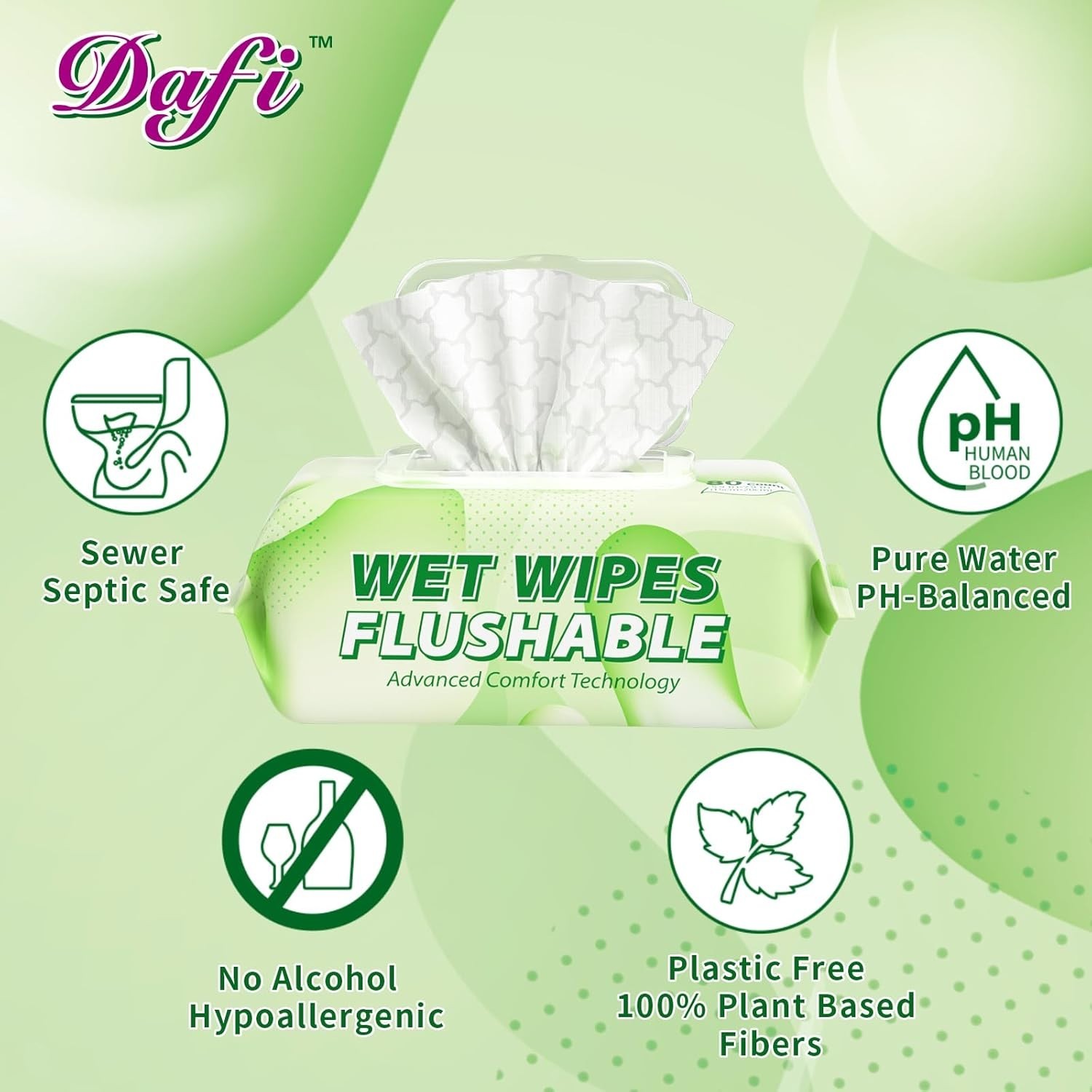 Eco-Friendly Flushable Wipes – 480 Count & 100% Plant-Based for Sensitive Skin