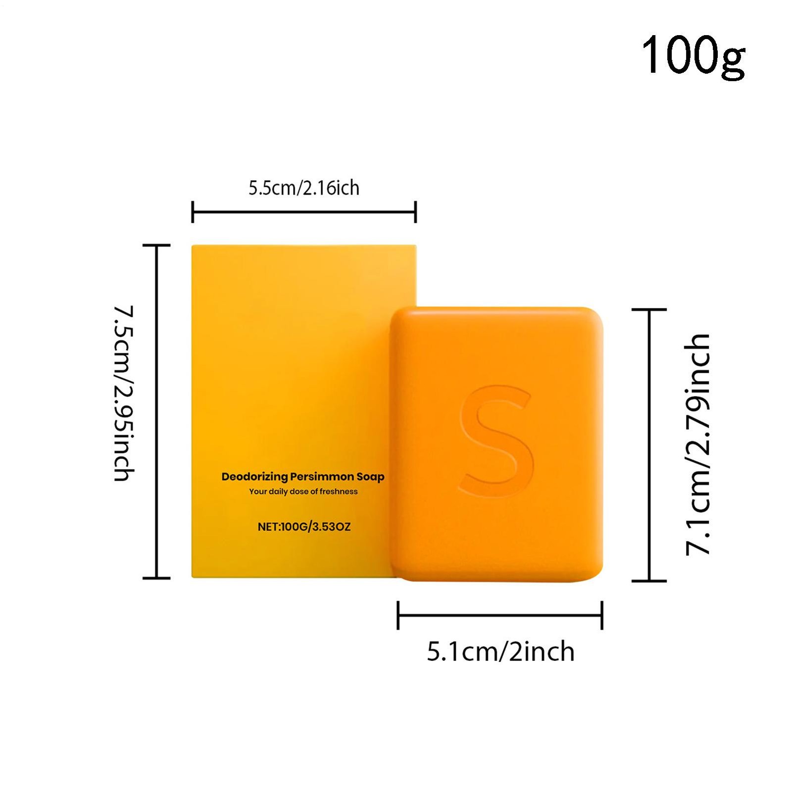 Persimmon Soap Bar Natural Deep Moisturizing Rich Lather Strong Face Body Soap