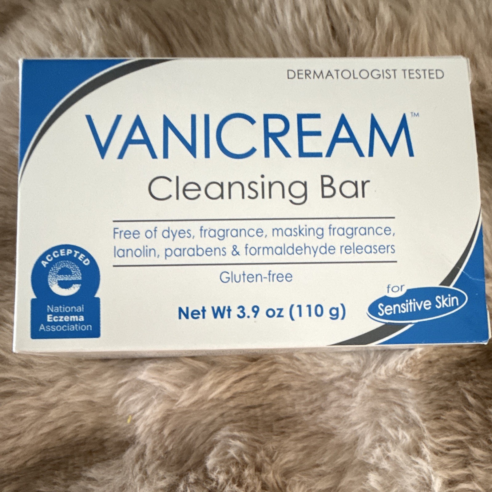 Vanicream Cleansing Bar Soap Sensitive Skin Fragrance-Free Gluten-Free 3.9 oz