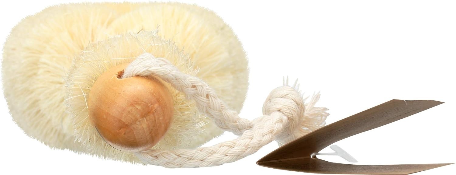 Sisal Bath Brush for Shower – 9 in – Traditional Japanese-Style Loofah Brush for