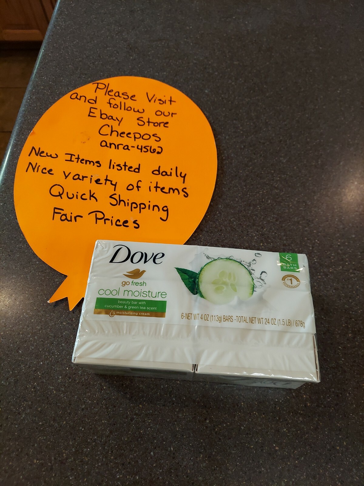 DOVE Go Fresh Cool Moisture Beauty Bar Cucumber Green Tea Accent 6 Bars New