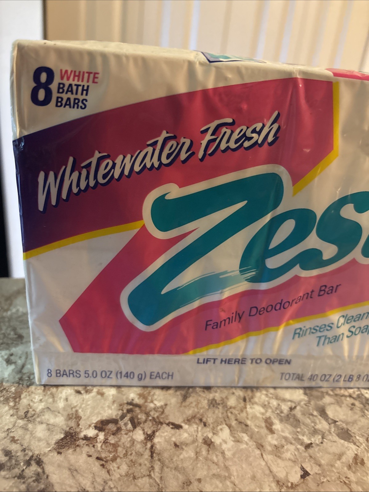 1998 ZEST Whitewater Fresh Deodorant Soap 8x Bath 5 Oz Bars SEALED Movie Prop
