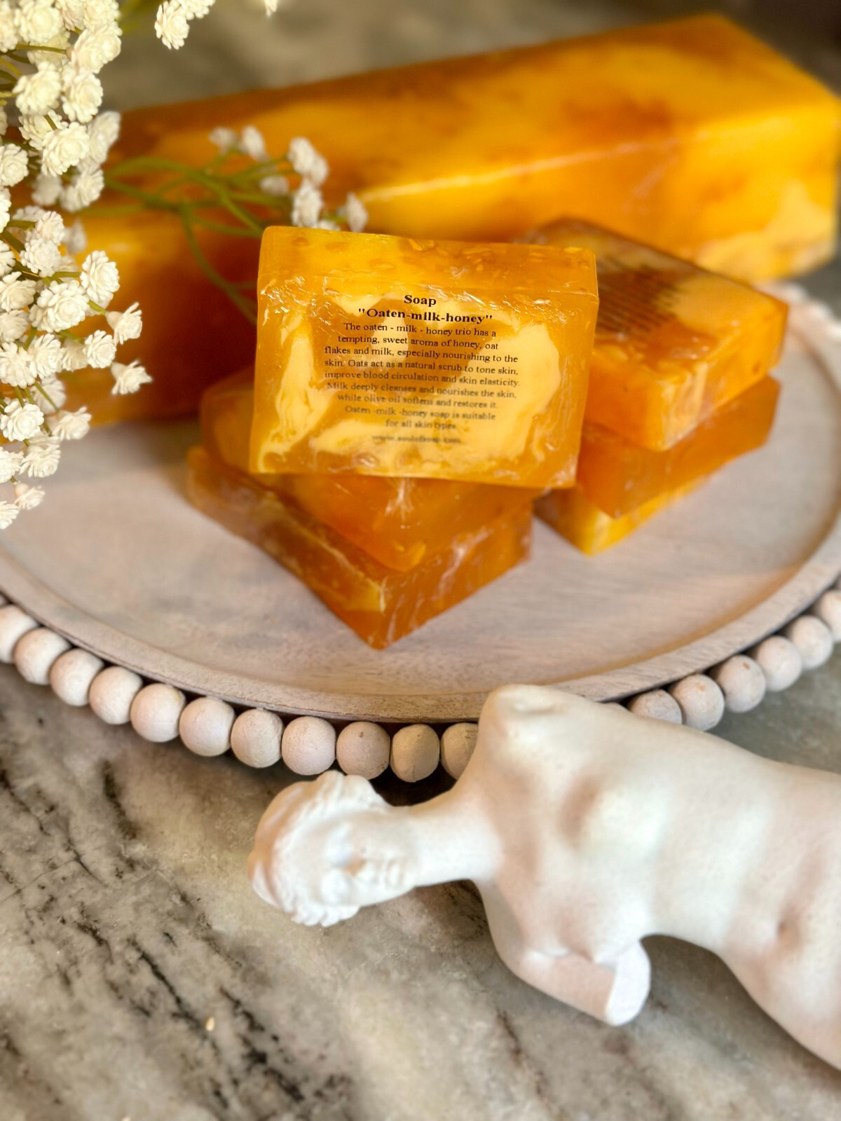 Oatmilk Honey Handmade Soap Bars 100% Natural Aromatherapy 4Soaps Made in Latvia