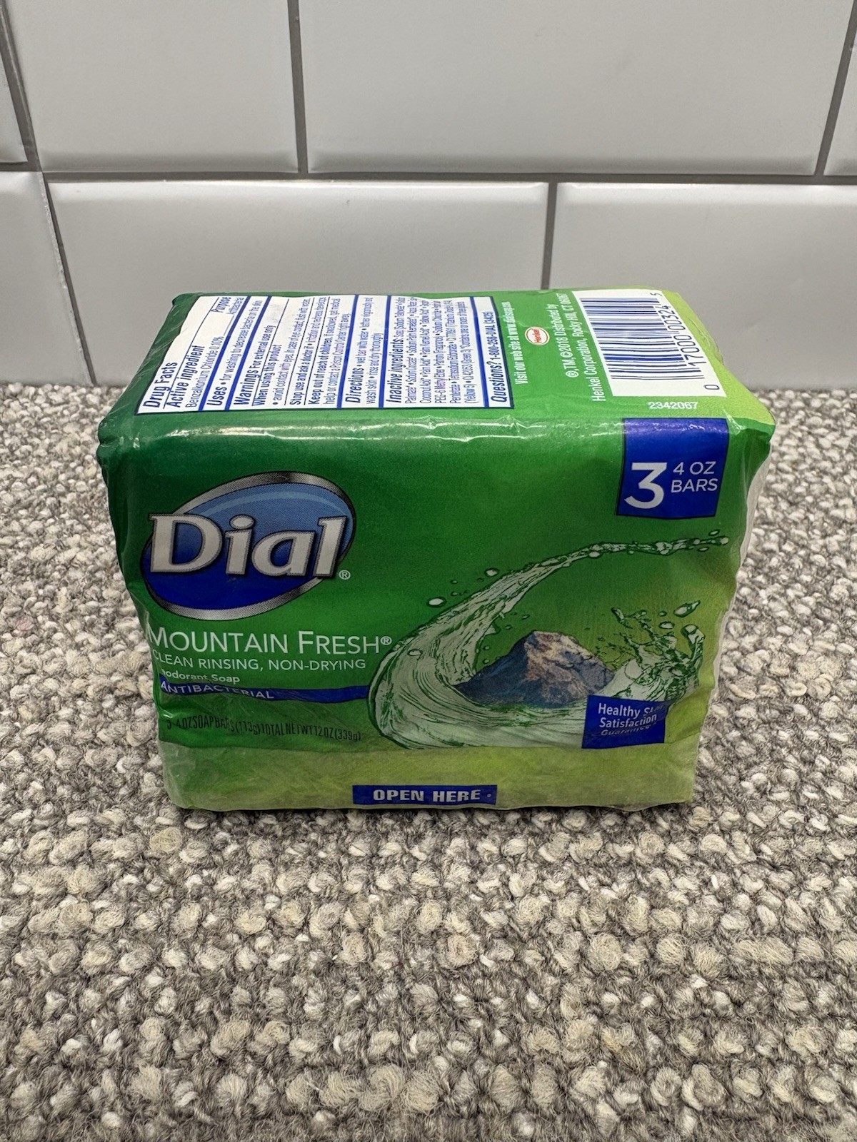 Dial Antibacterial Bar Soap Mountain Fresh Deodorant 4oz (3 Pack) DISCONTINUED