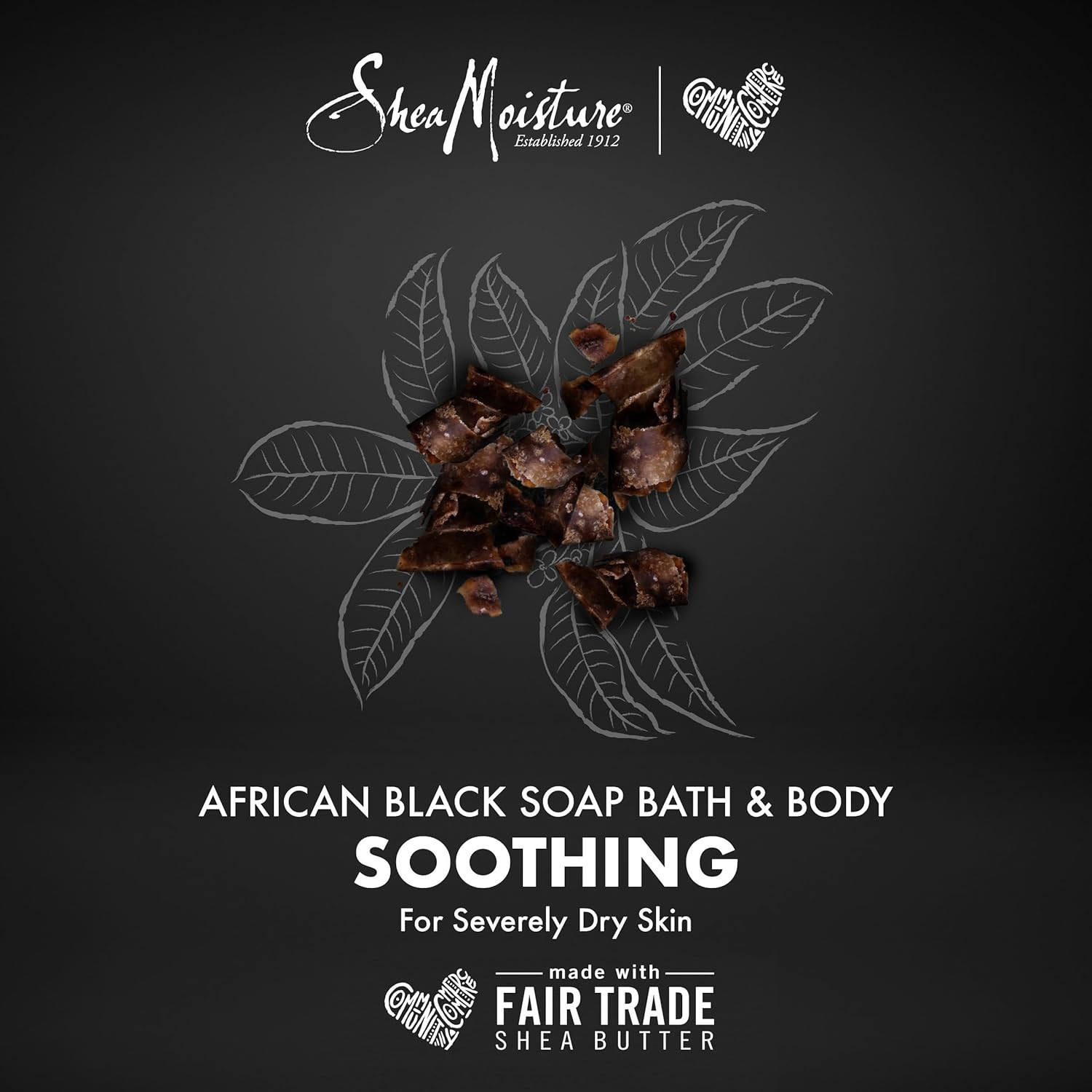 Bar Soap for Troubled Skin African Black Soap Cleanser with Shea Butter 8 Oz