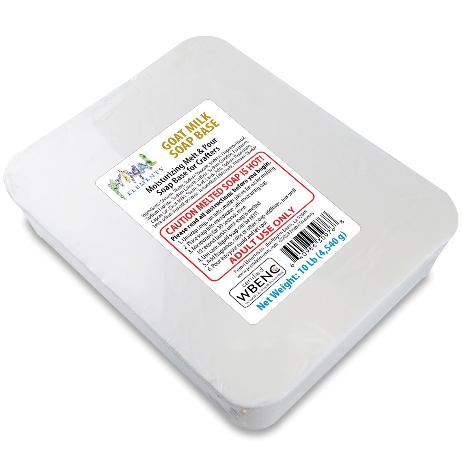 Moisturizing Goat Milk Soap Base – Melt and Pour Glycerin for Crafting, 10 lbs