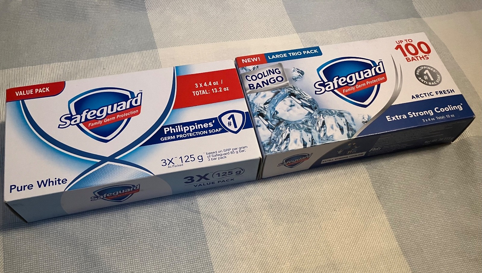 Safeguard Bar Soap Pure White 3 Pack and Extra Strong Cooling 3 Pack