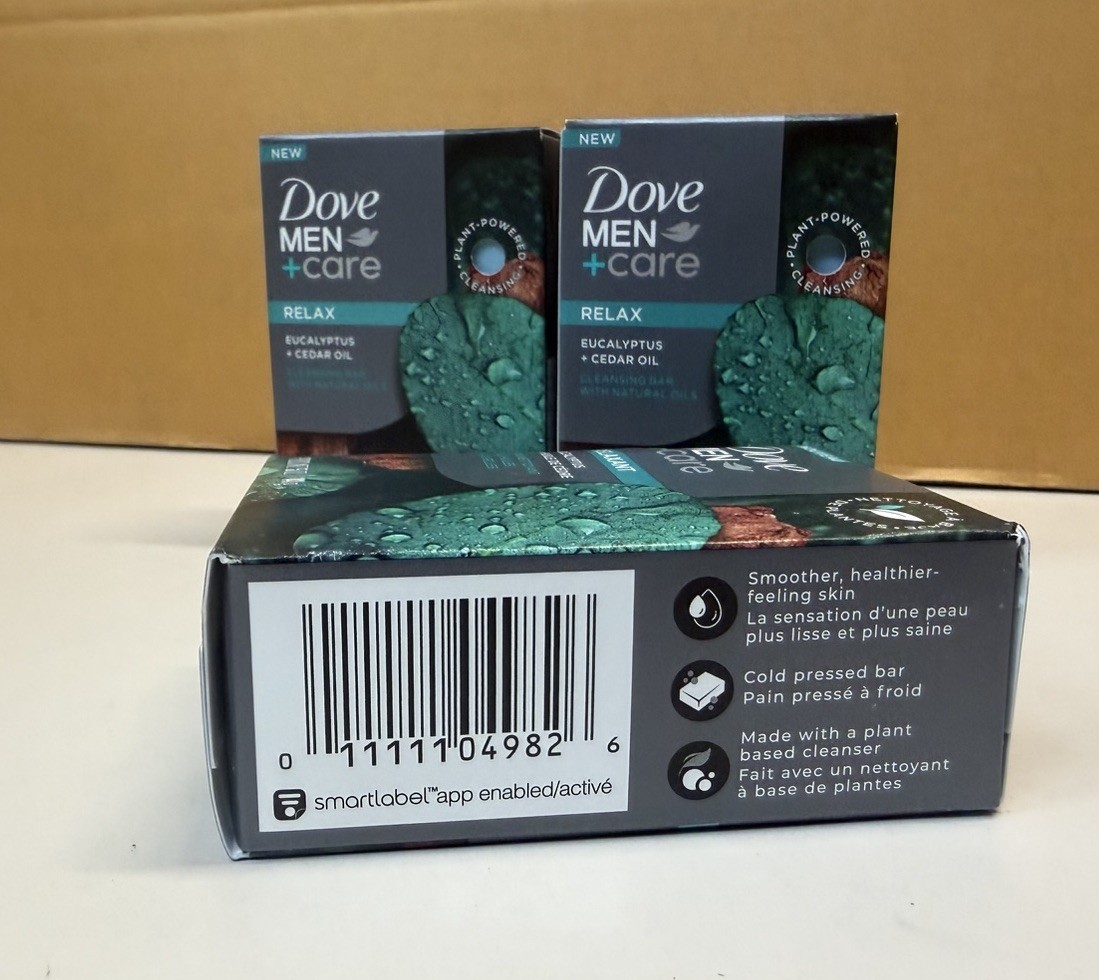 3 Pack Dove Men+Care Body Wash Cedar Eucalyptus Cleansing Bar Men Oil Care Soap
