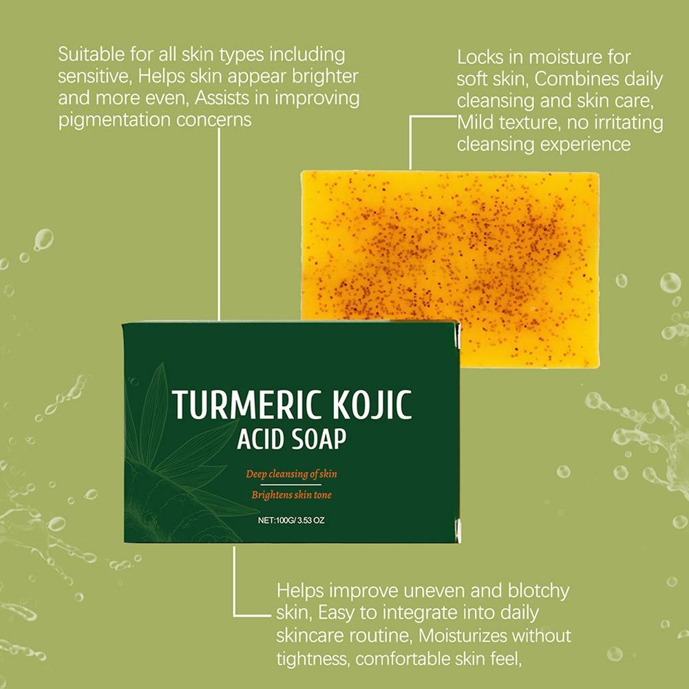 Turmeric Kojic Acid Soap Dim Spot Whiteninsideg Lightening Skin Soap 100g