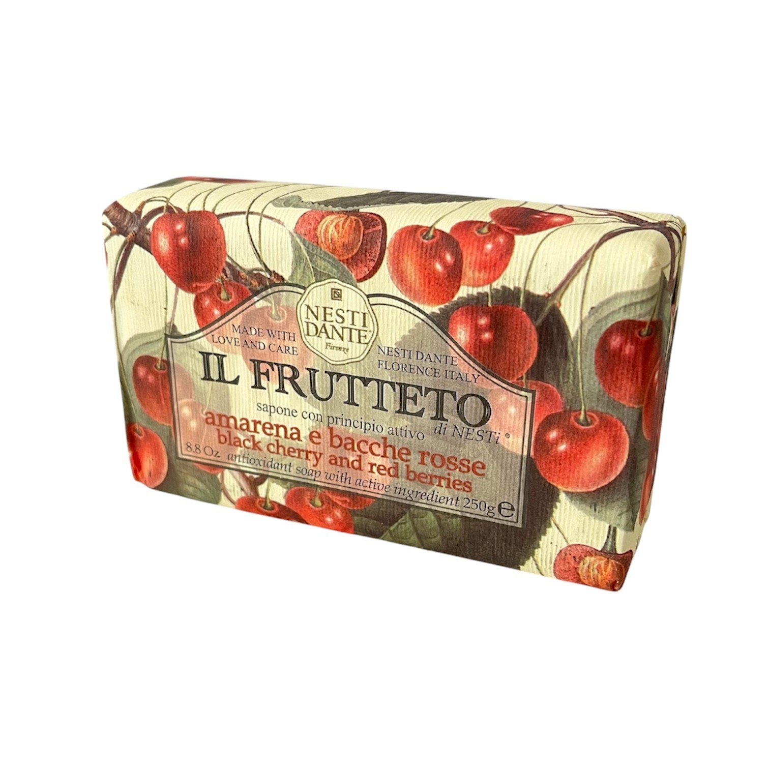 Nesti Dante Soap Bar IL Frutteto Antioxidant Black Cherry & Red Berries 8.8oz
