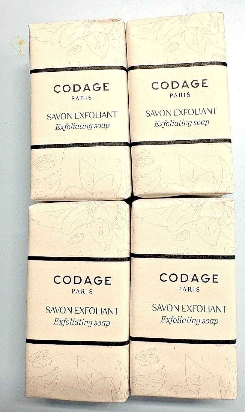 Codage Paris Savon Exfoliant Soap (4) 50 Gram Bars $60 Value