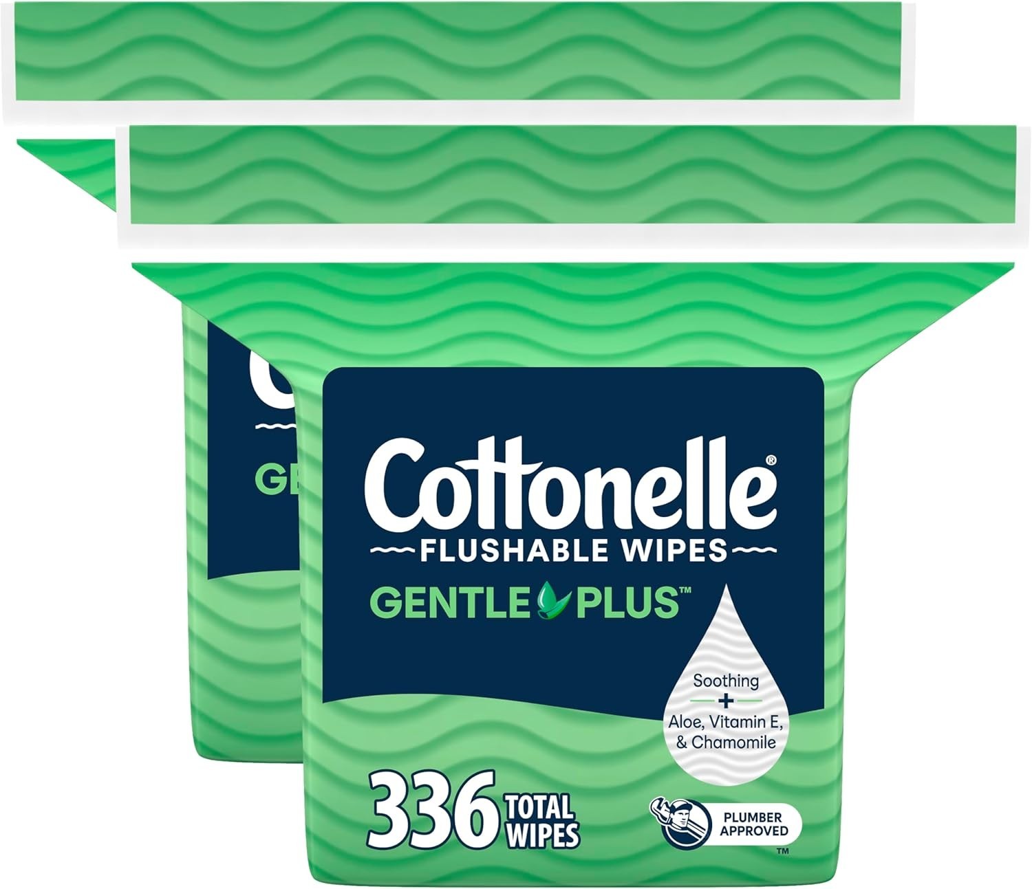 GentlePlus Flushable Wet Wipes – 336 Count, Hypoallergenic, Eco-Friendly Clean