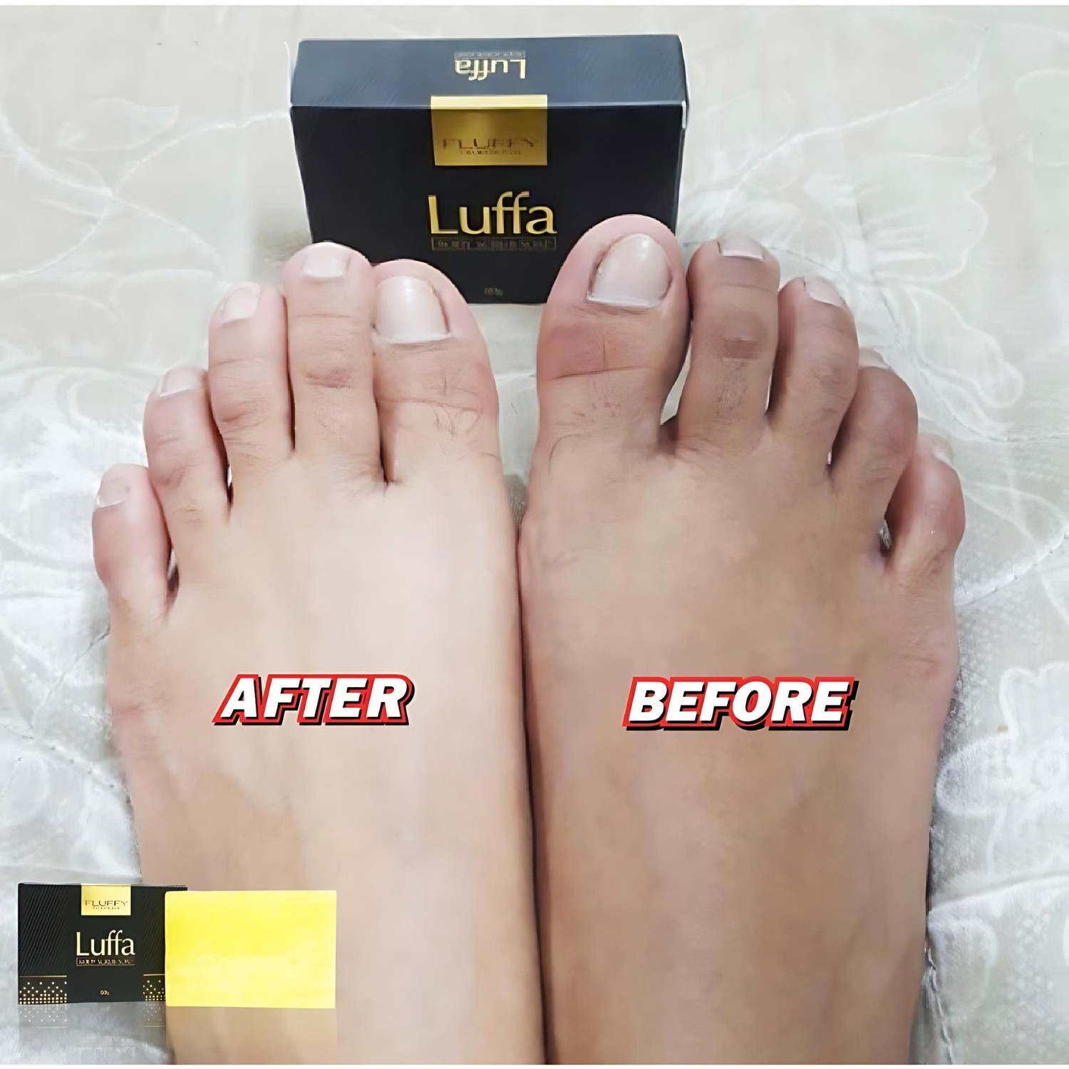 2x Fluffy Luffa Body Scrub Soap (80g) to Remove Dirt and Dead Skin Cells