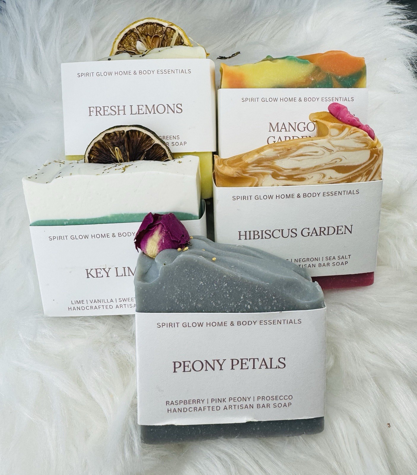 Spirit Glow Home & Body Essentials Artisan Bar Soap Set Assorted 4.2-4.5oz