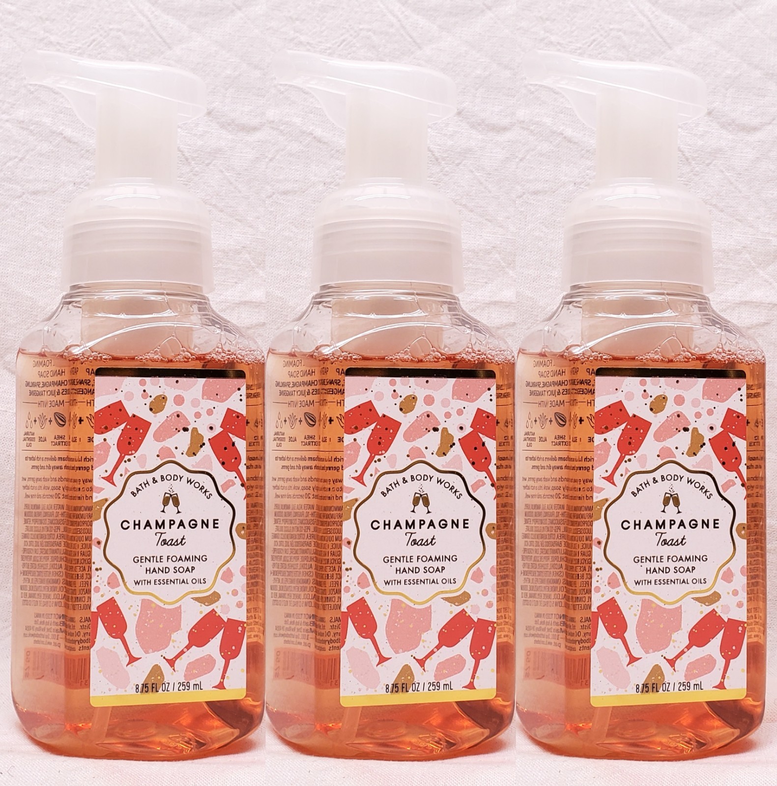 3 Bath & Body Works CHAMPAGNE TOAST Foaming Hand Soap