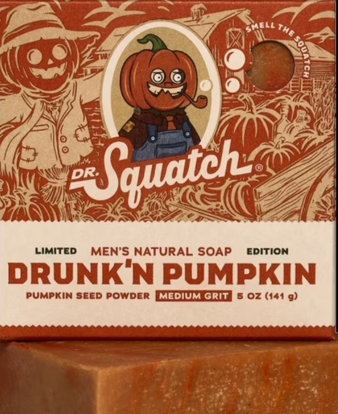 Dr. Squatch Drunken Pumpkin Halloween Men’s Natural Soap Limited Edition NEW