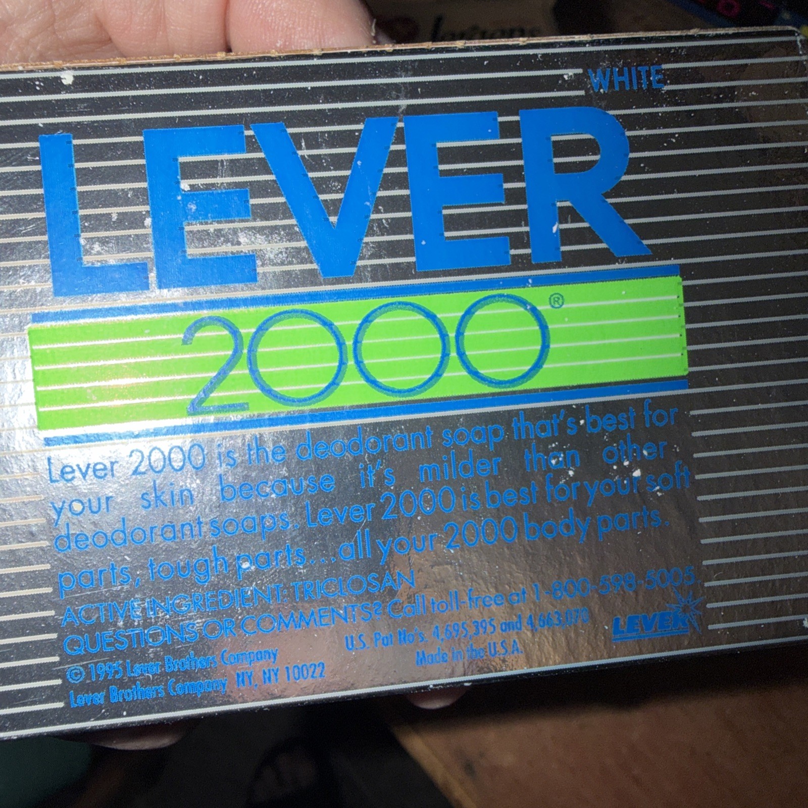 VTG Lever 2000 4 Bar Pack Lot 5oz Deodorant Soap Silver Box USA